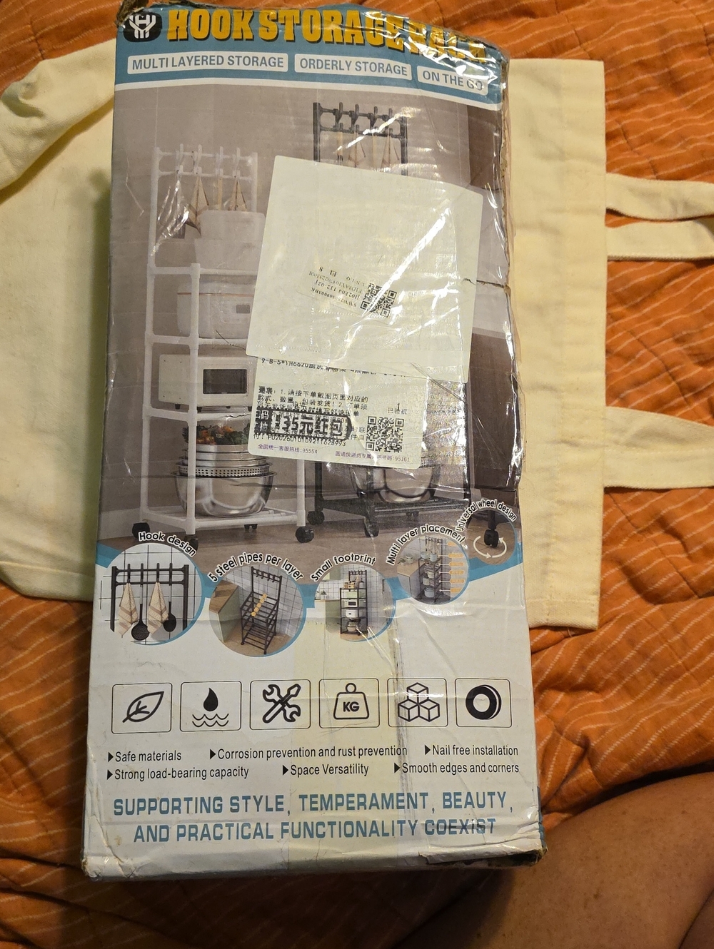 Hook Storage Multi-Layered Organizer in White